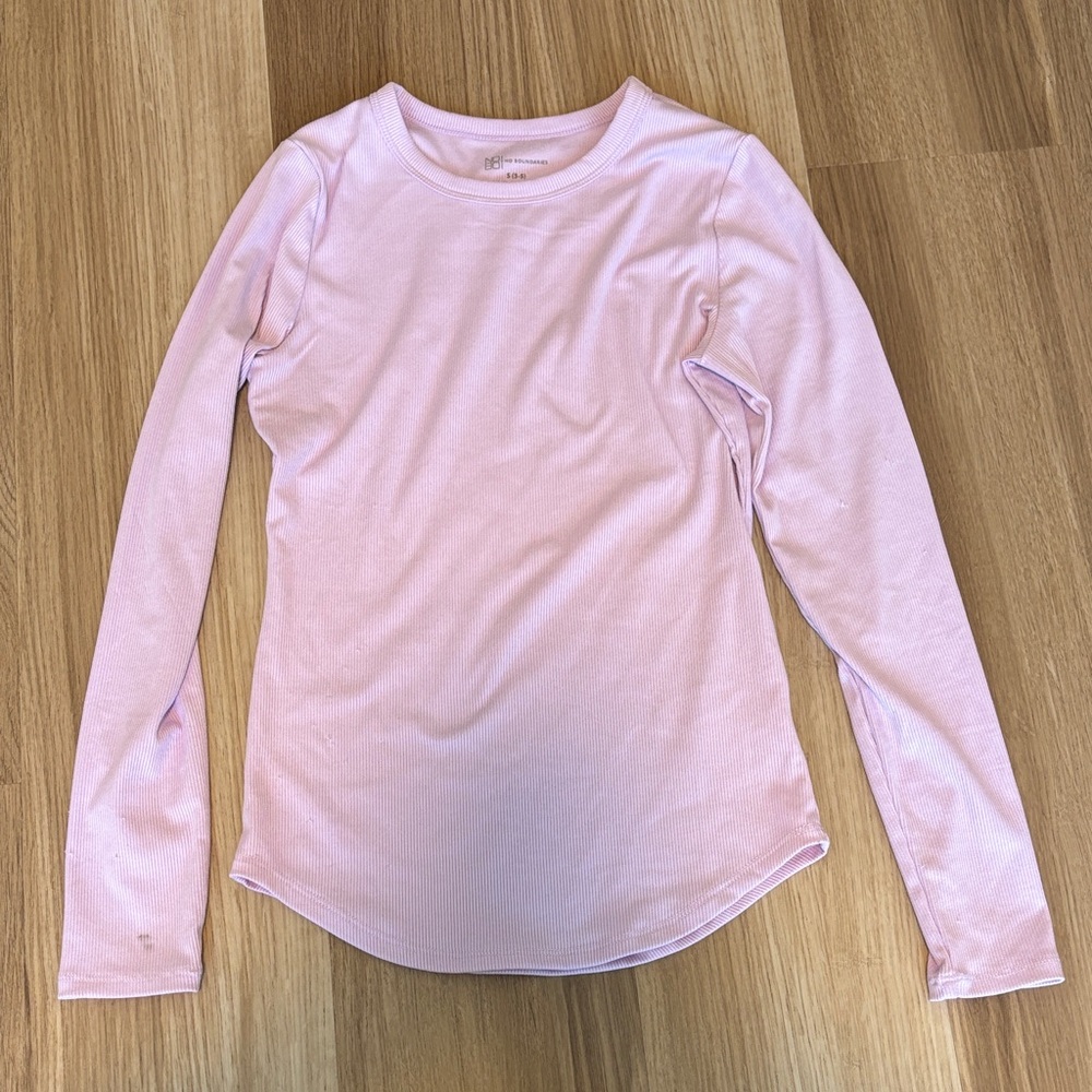 No Boundaries Lavender Ribbed Top